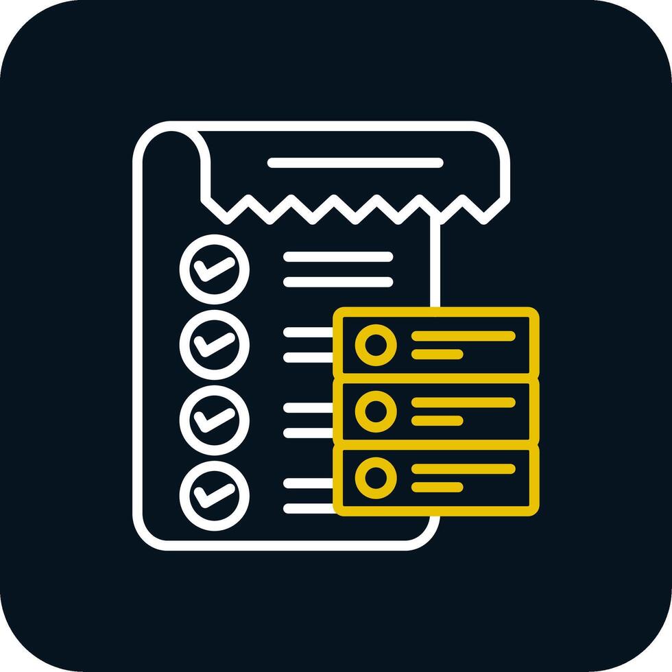 Data List Line Red Circle Icon vector