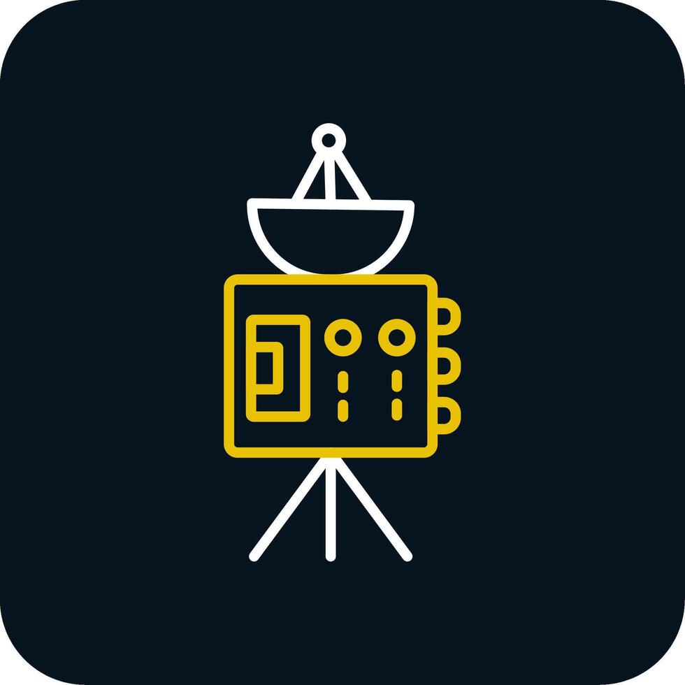 Probe Line Red Circle Icon vector