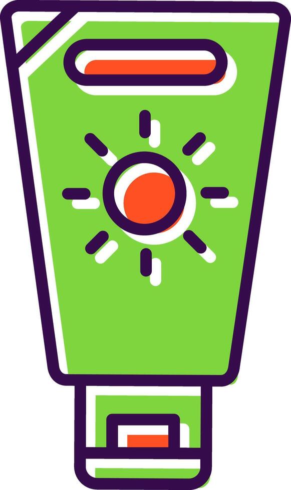 Sun Protection filled Design Icon vector