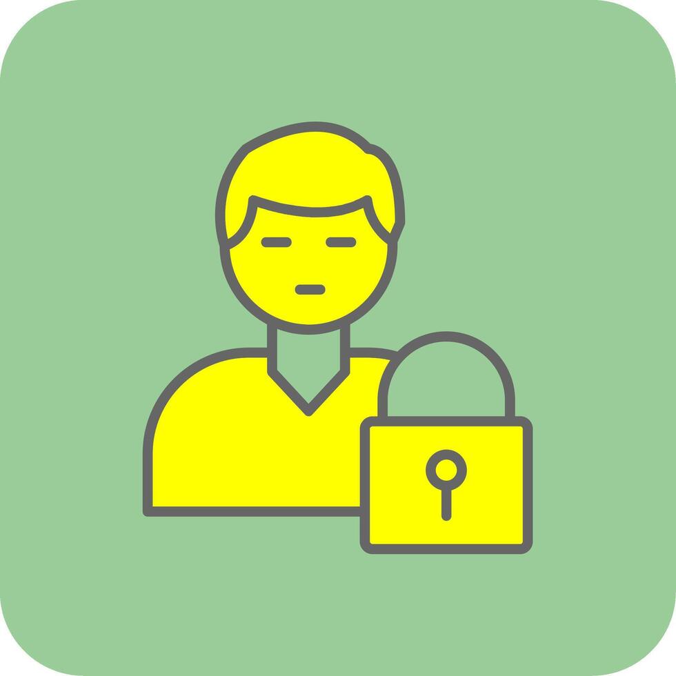 Authorization Manager Filled Yellow Icon vector