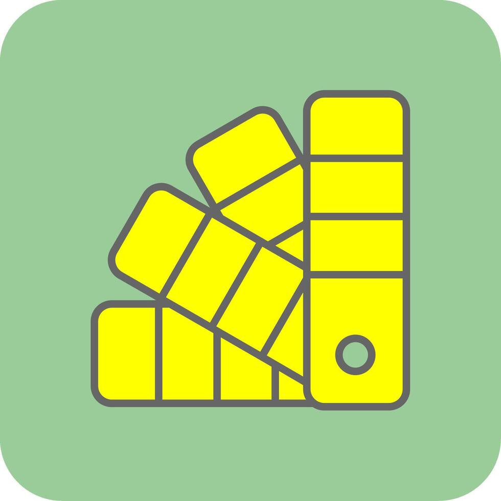 Color Sample Filled Yellow Icon vector