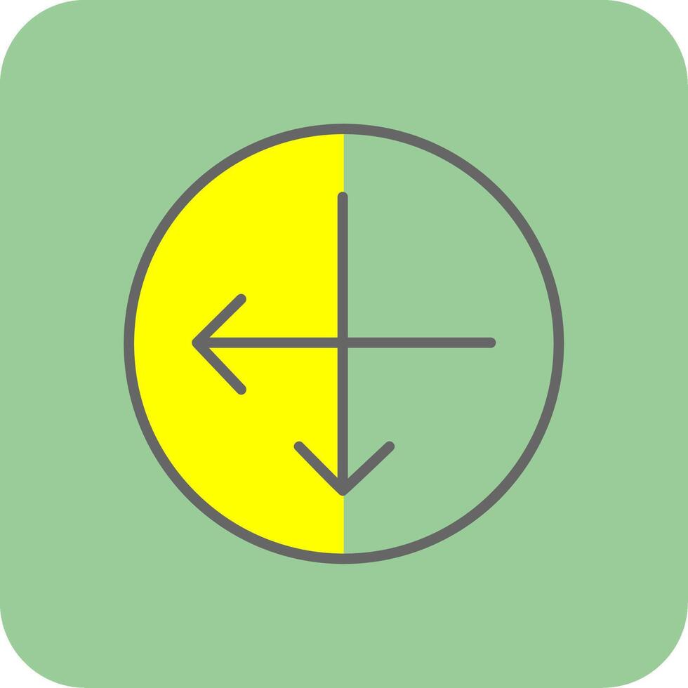 Intersect Filled Yellow Icon vector