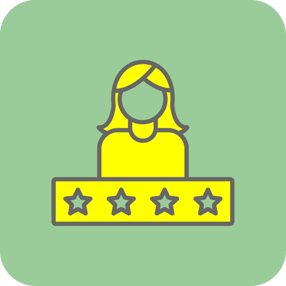 Customer Testimominal Filled Yellow Icon vector