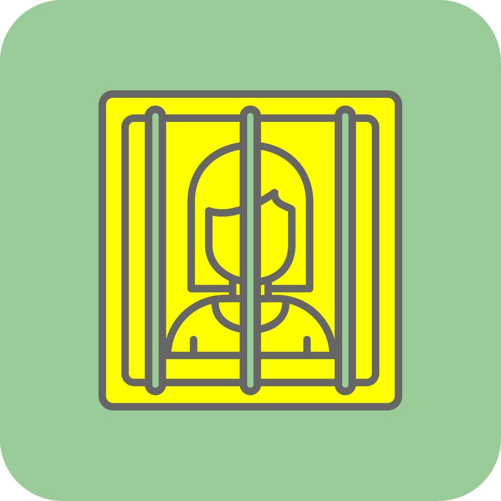 Prisoner Filled Yellow Icon vector