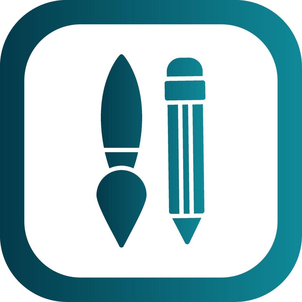 Writing Tool Filled Yellow Icon vector