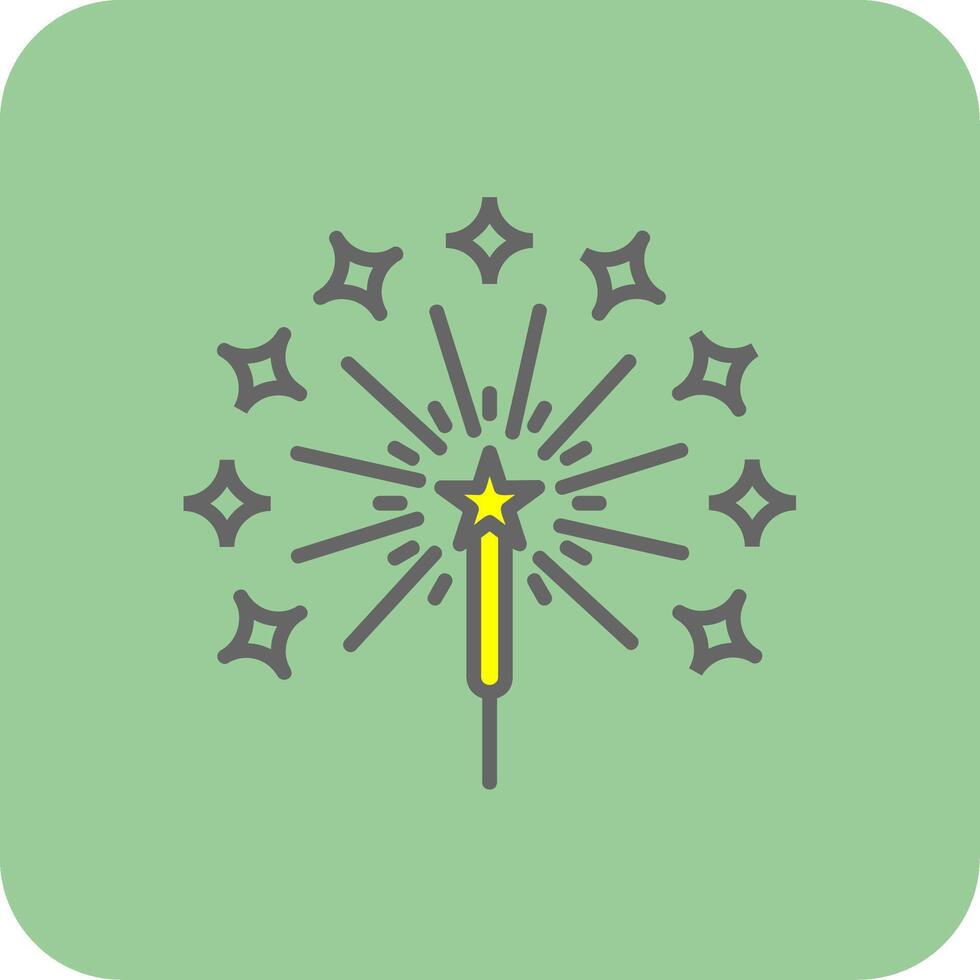 Bengal Light Filled Yellow Icon vector