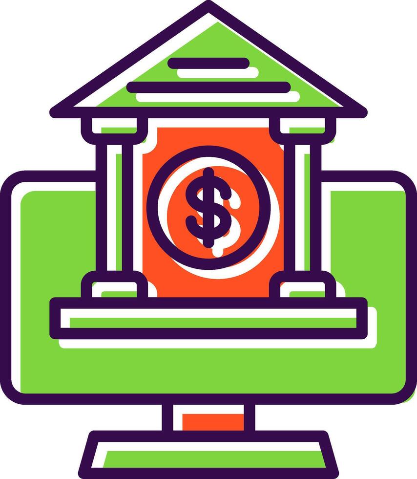 Onfilled Design Banking filled Design Icon vector