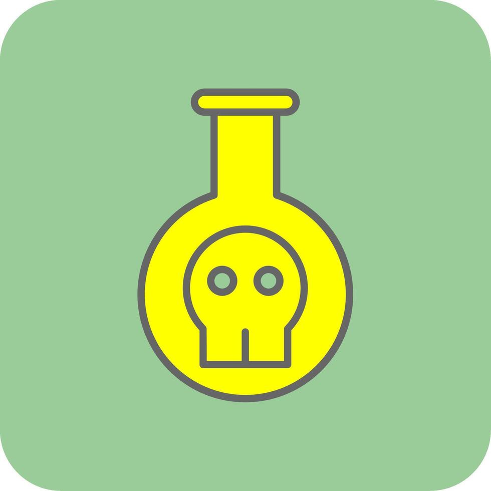 Poison Filled Yellow Icon vector