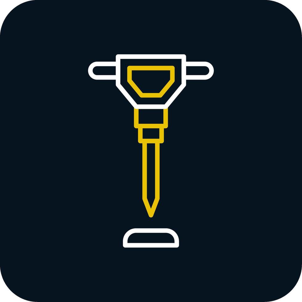 Hand Saw Line Red Circle Icon vector