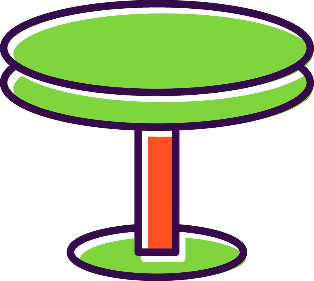 Round Table filled Design Icon vector