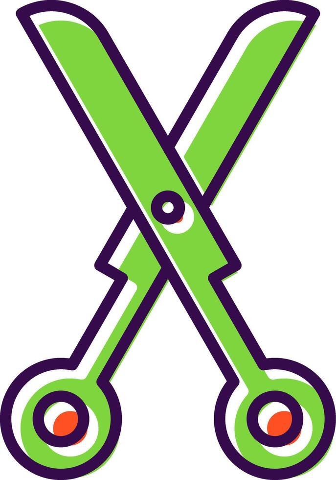Scissors filled Design Icon vector