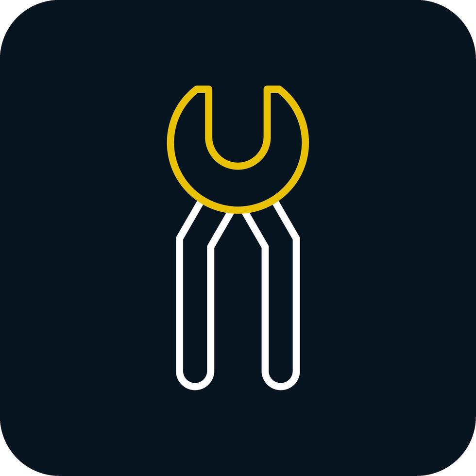 Pincers Line Red Circle Icon vector
