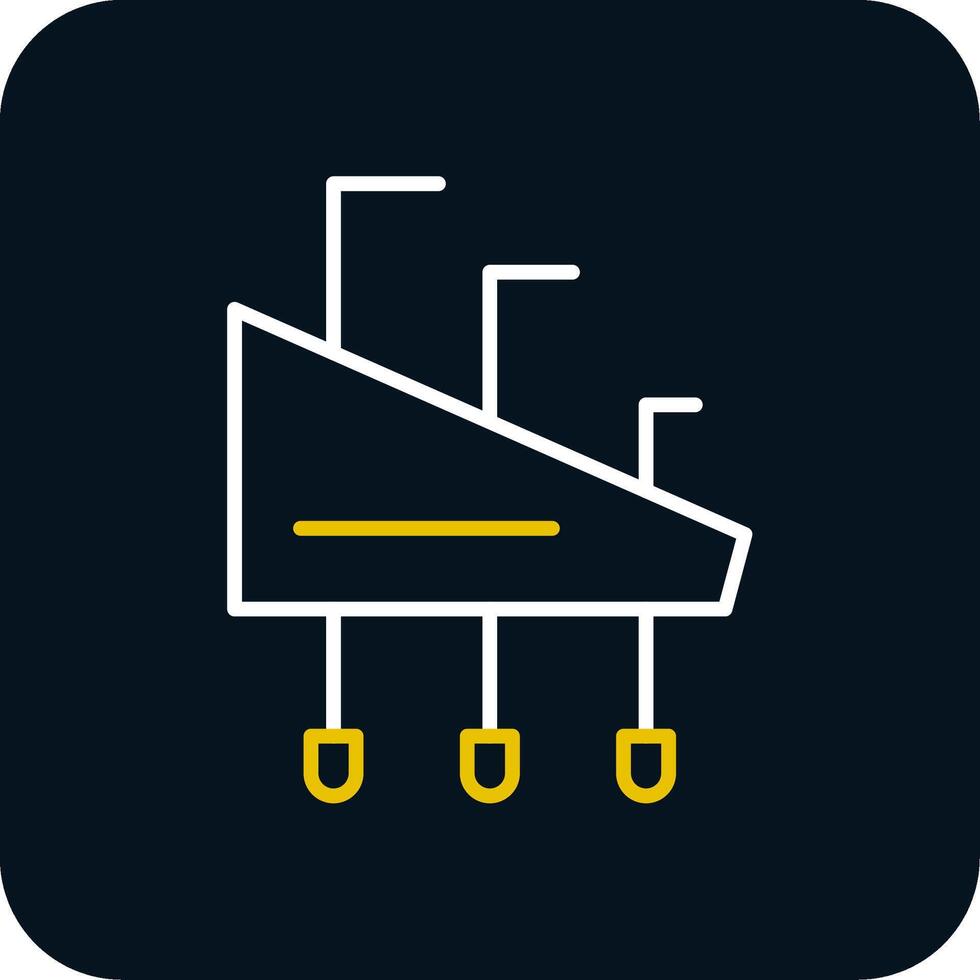 Allen Keys Line Red Circle Icon vector