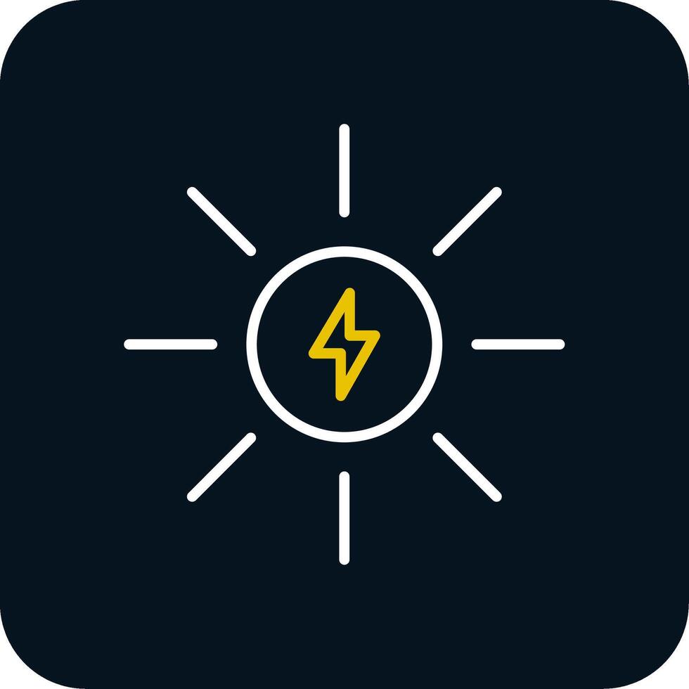 Sun Line Red Circle Icon vector