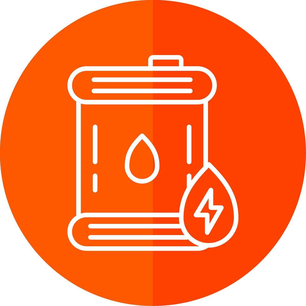 Oil Line Red Circle Icon vector