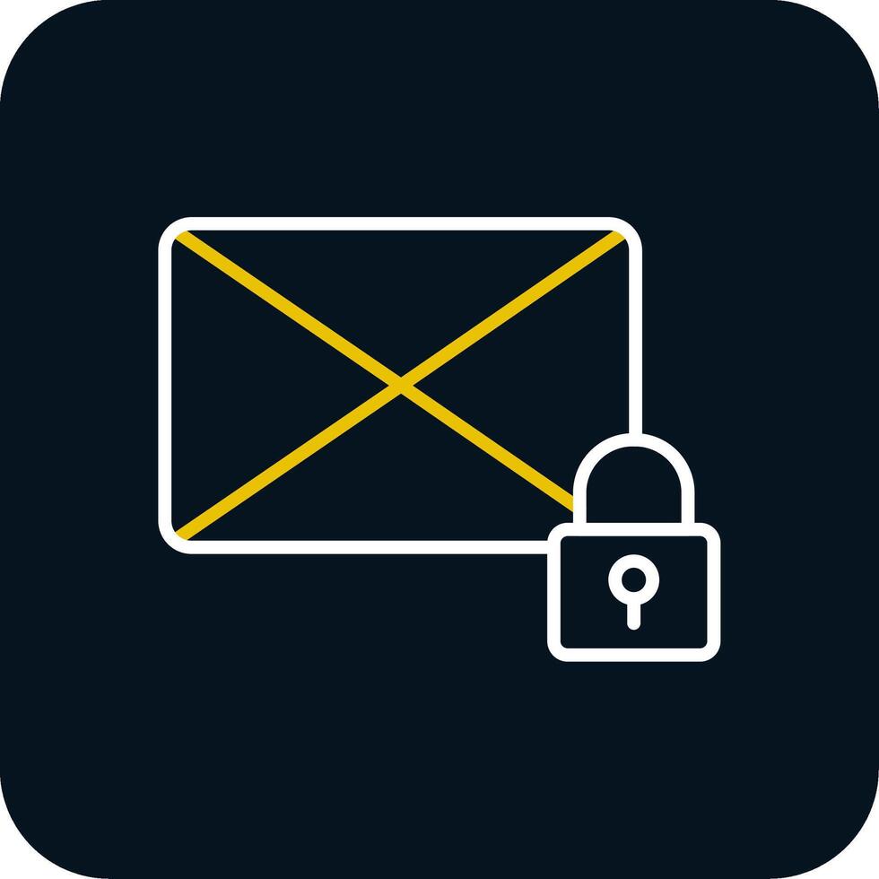 Private Message Line Red Circle Icon vector