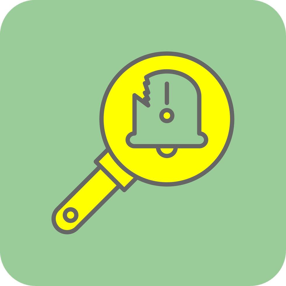 Fault Filled Yellow Icon vector
