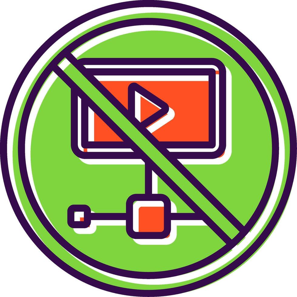 Prohibited Sign filled Design Icon vector