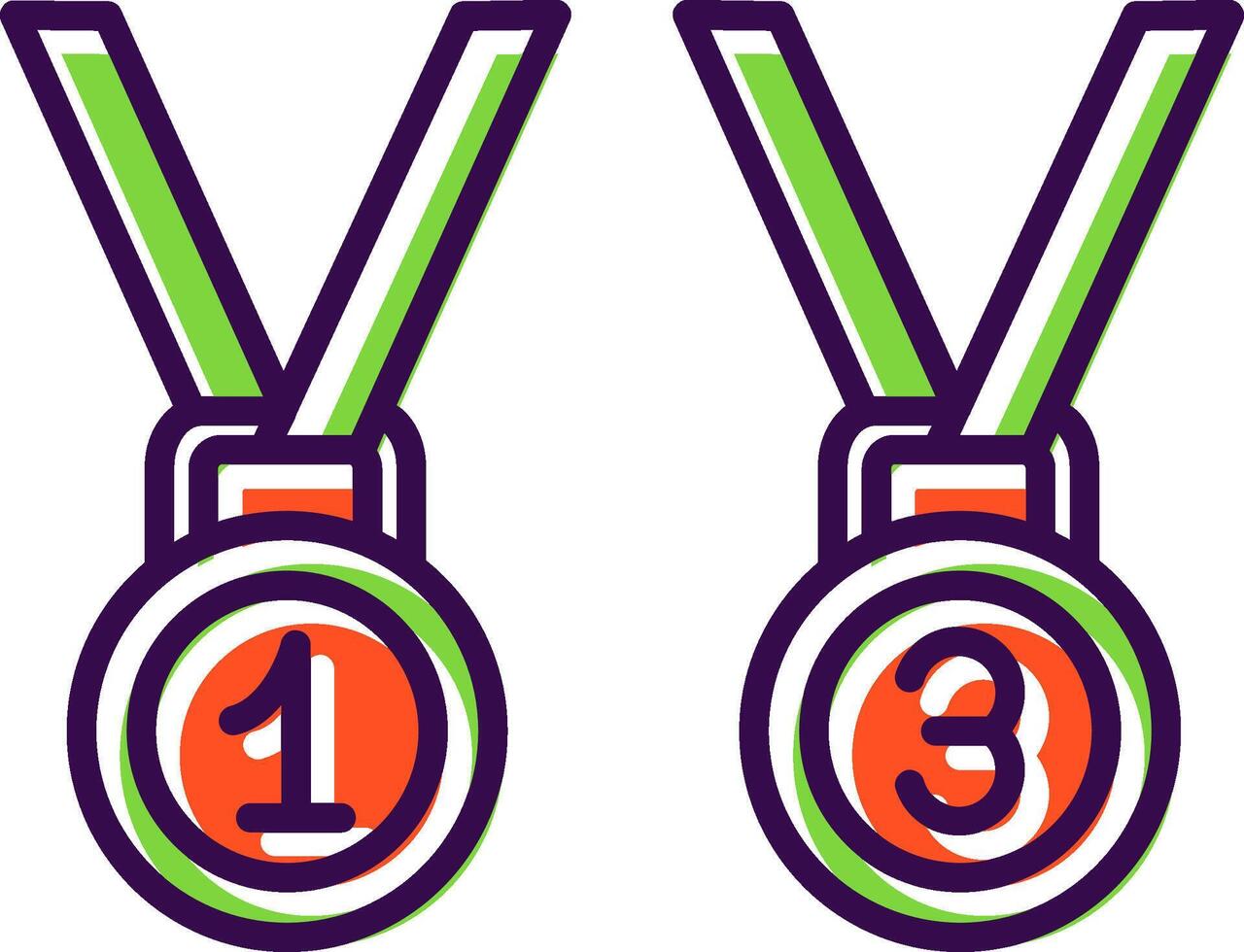 Medals filled Design Icon vector