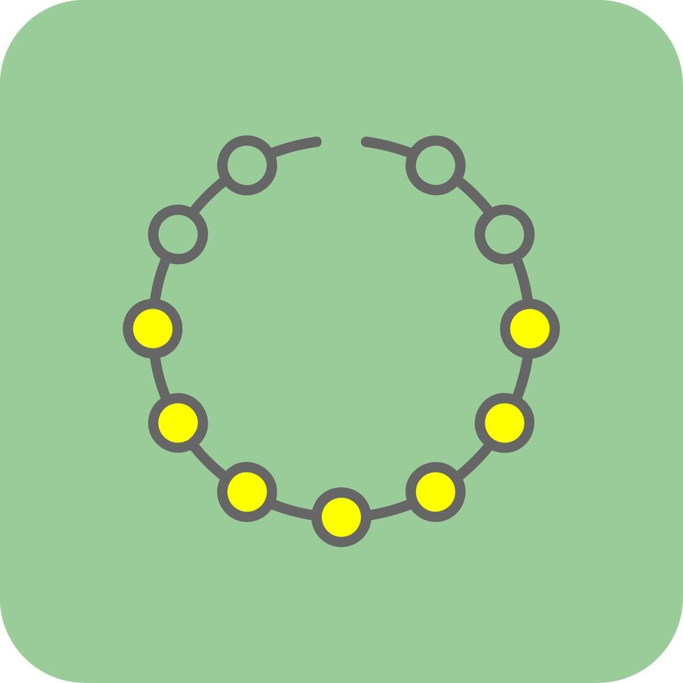 Bracelet Filled Yellow Icon vector