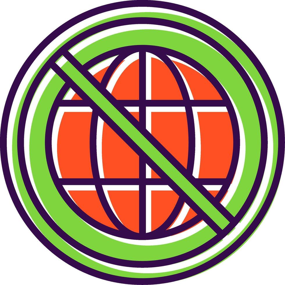 Prohibited Sign filled Design Icon vector