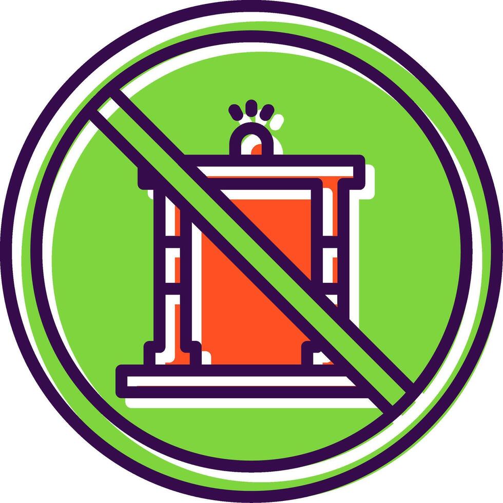 Prohibited Sign filled Design Icon vector