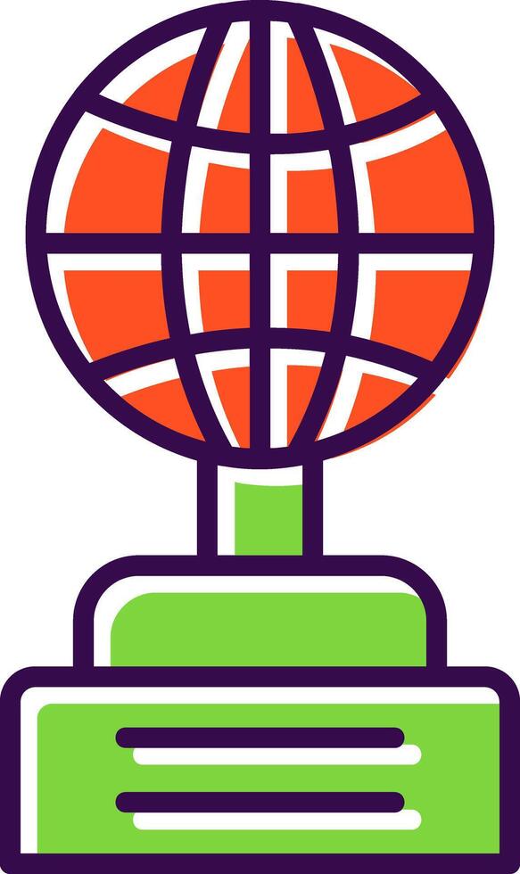 Globe filled Design Icon vector