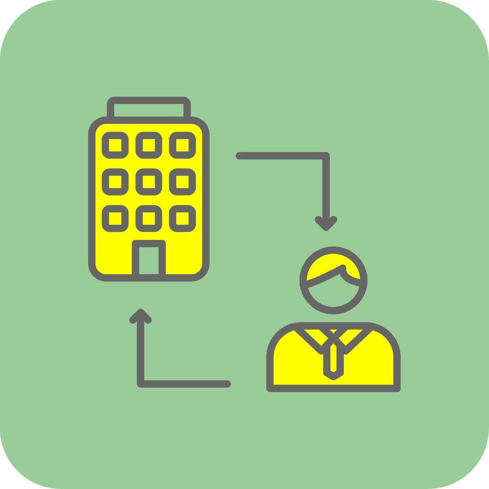 B2c Filled Yellow Icon vector