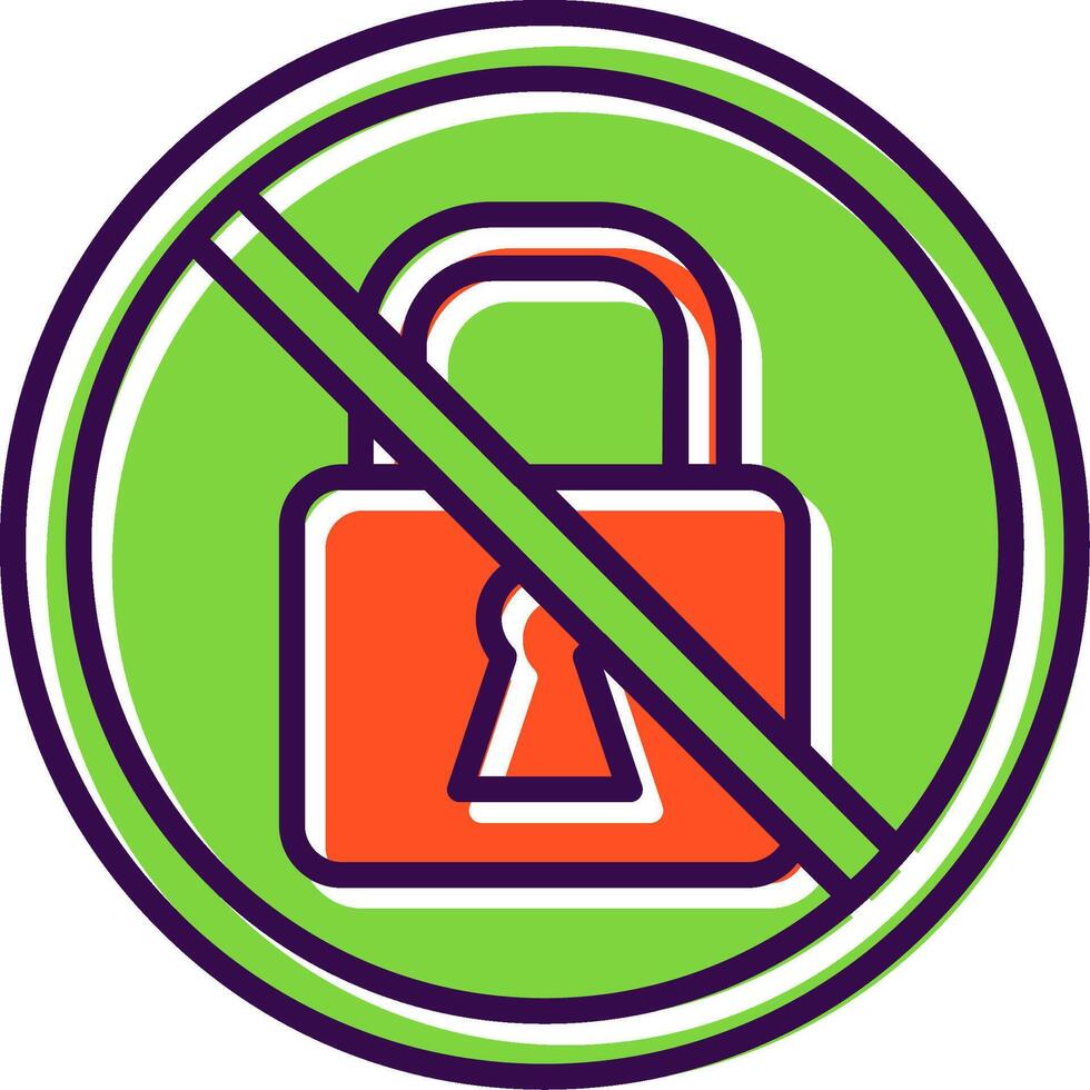Prohibited Sign filled Design Icon vector