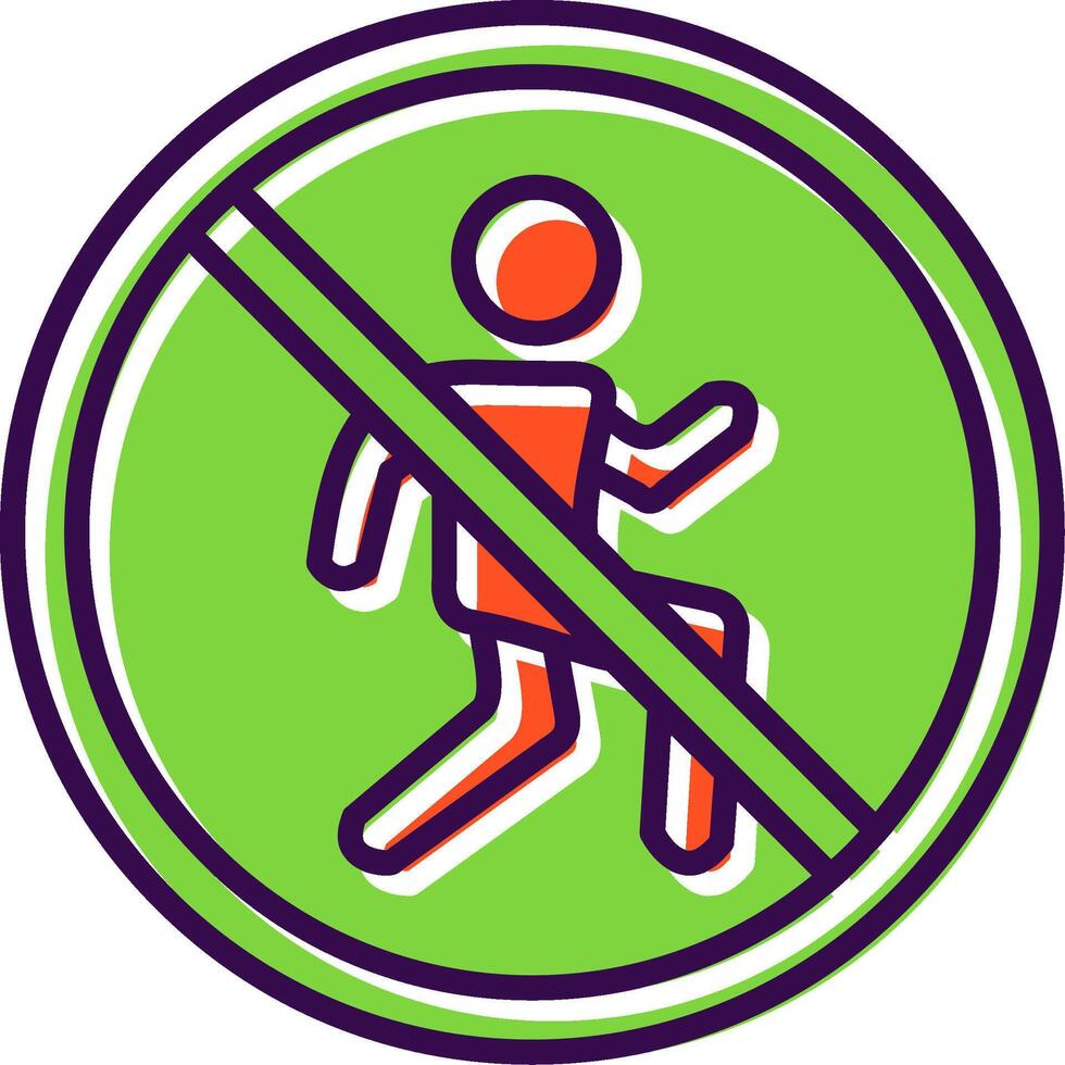 Prohibited Sign filled Design Icon vector