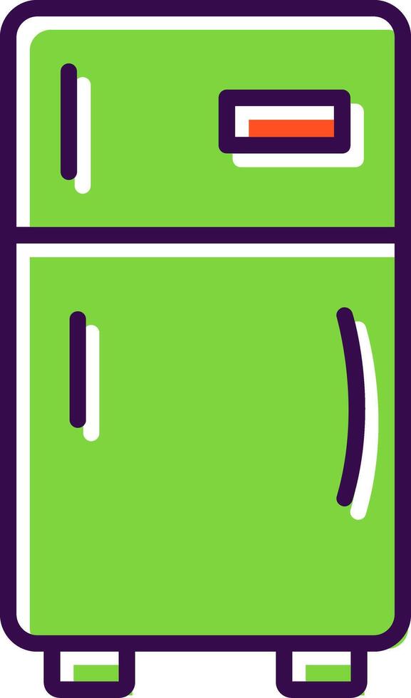 Refrigerator filled Design Icon vector