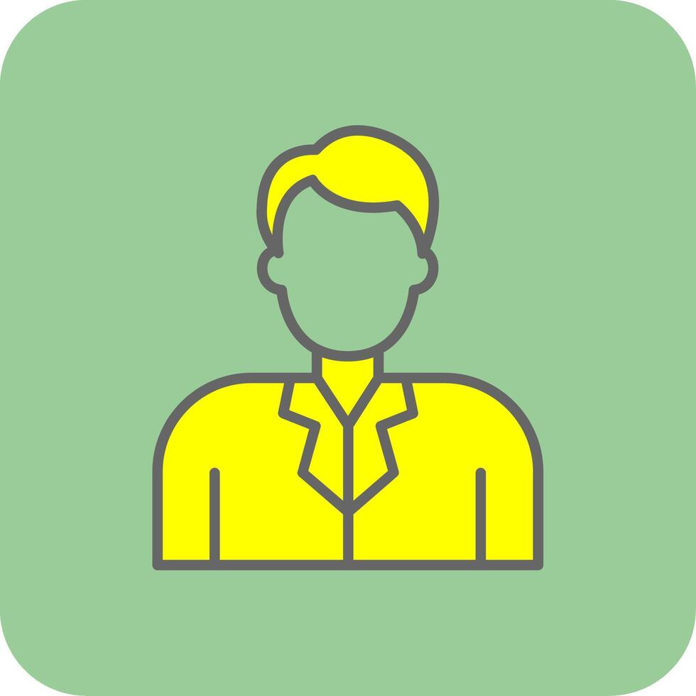 Manager Filled Yellow Icon vector