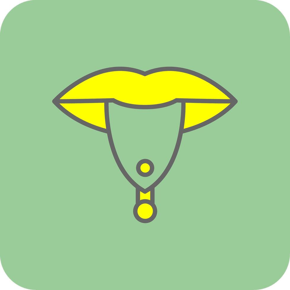 Piercing Filled Yellow Icon vector