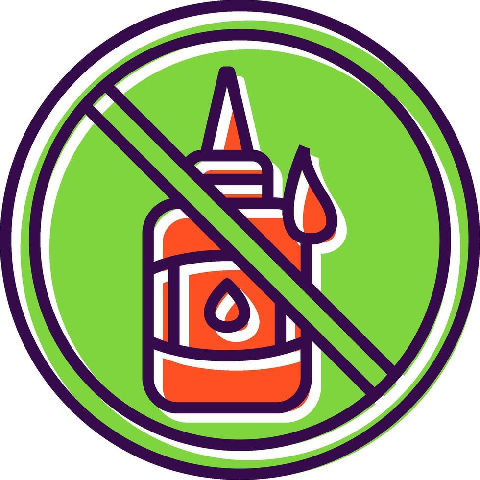 Prohibited Sign filled Design Icon vector