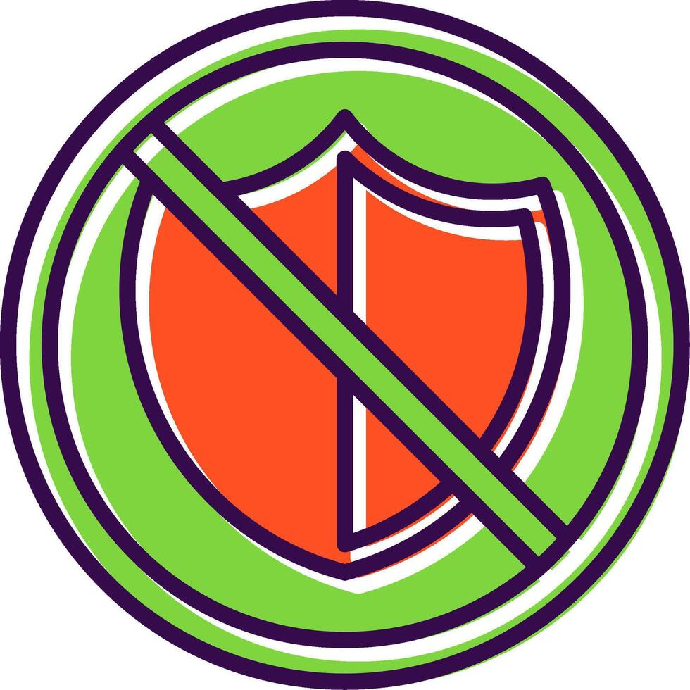 No Security filled Design Icon vector