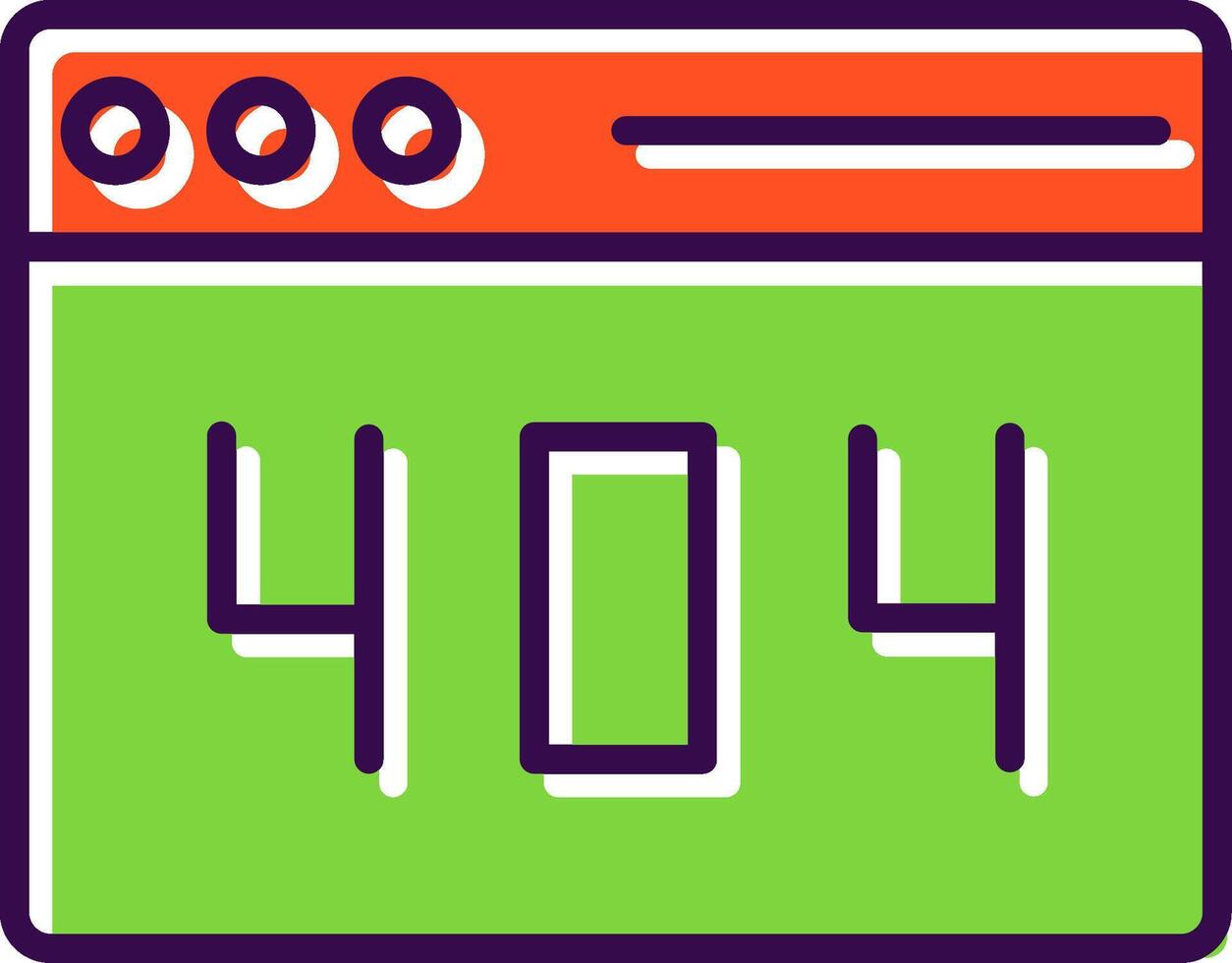 Error 404 filled Design Icon vector