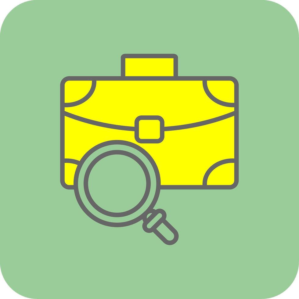 Briefcase Filled Yellow Icon vector