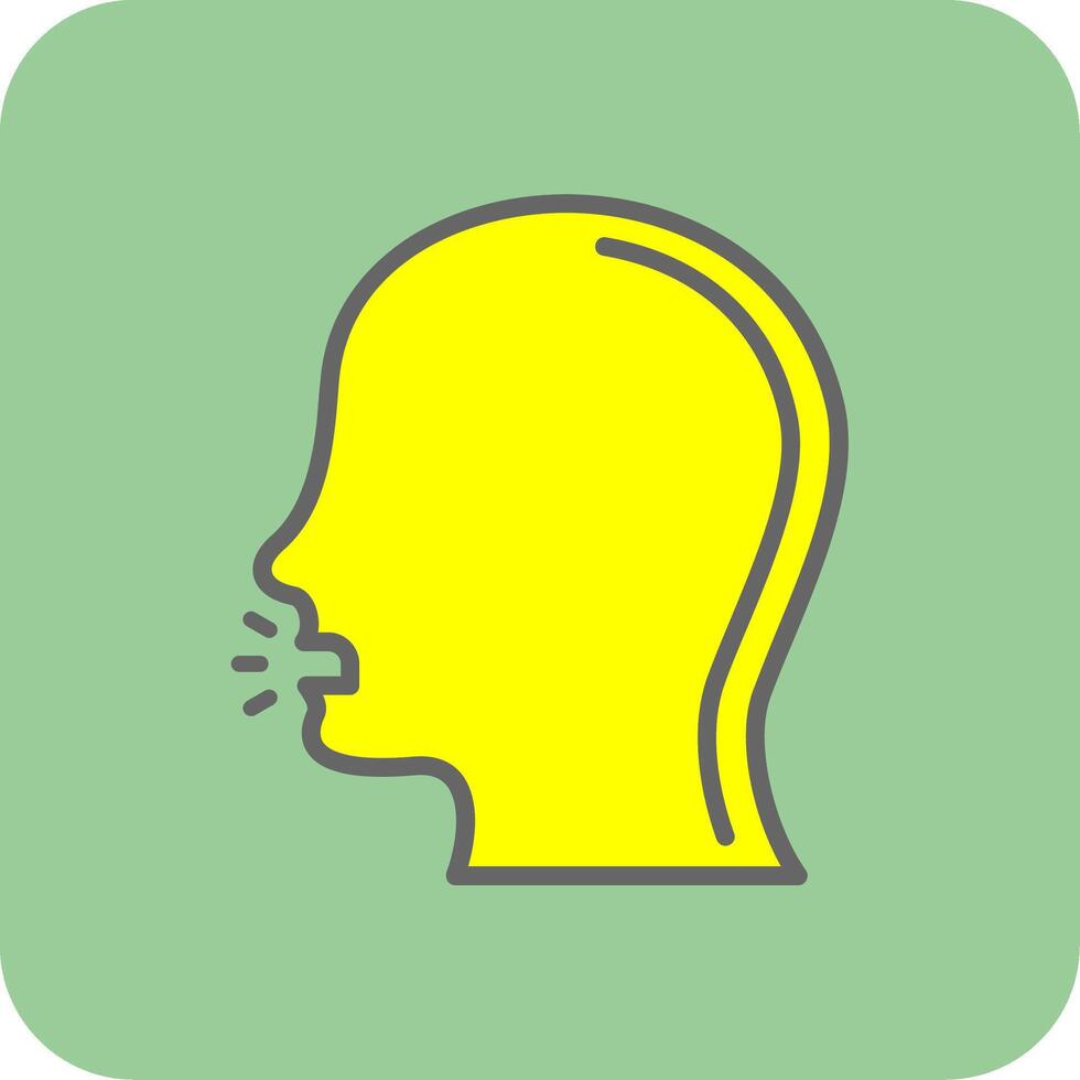 Talk Filled Yellow Icon vector