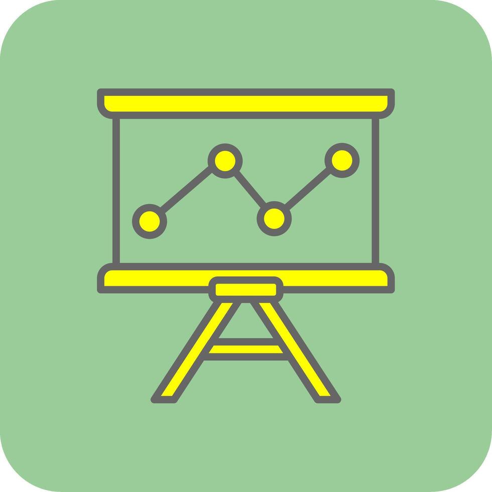 Filled Yellow Chart Filled Yellow Icon vector