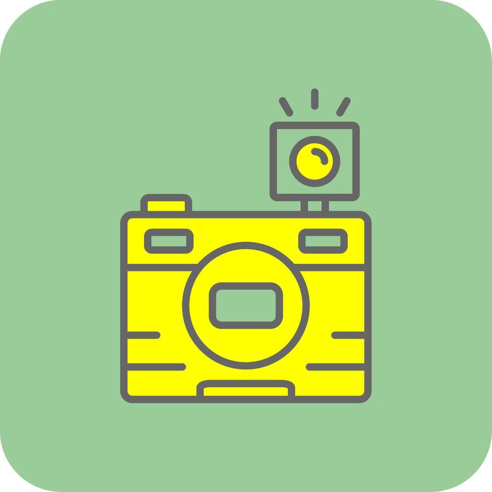 Photo Filled Yellow Icon vector