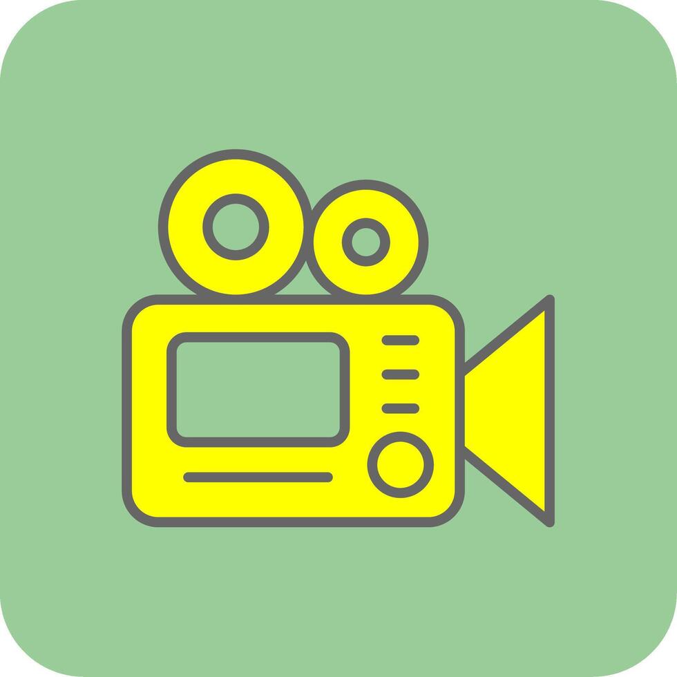 Camera Filled Yellow Icon vector