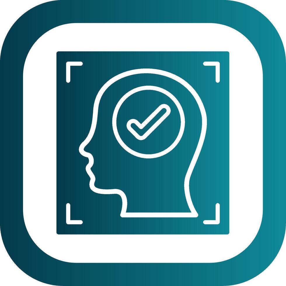Face Recognition Filled Yellow Icon vector
