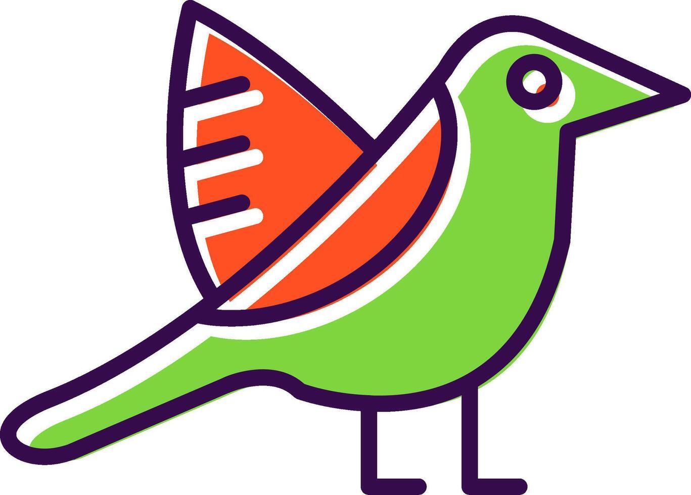 ornitología lleno diseño icono vector