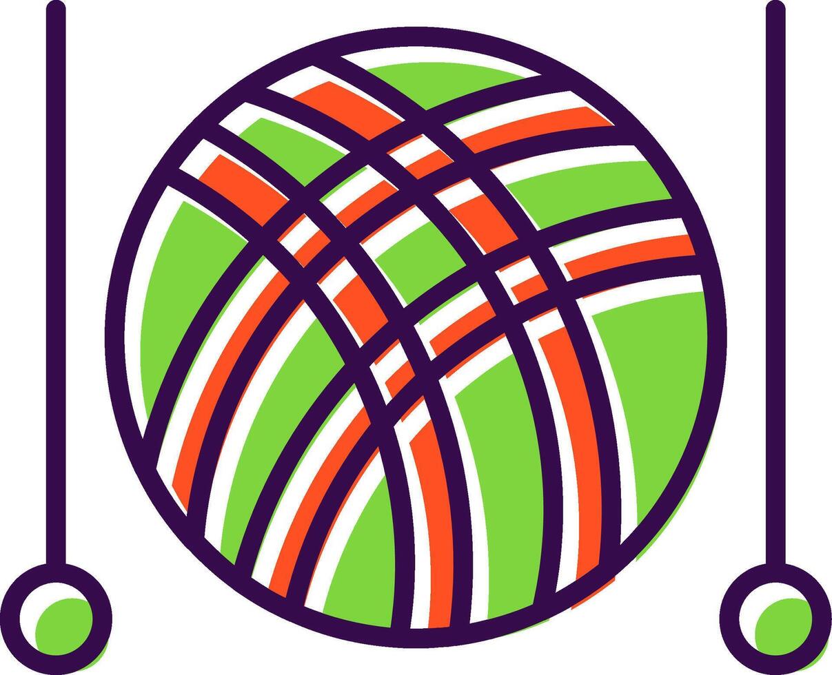 Knitting filled Design Icon vector