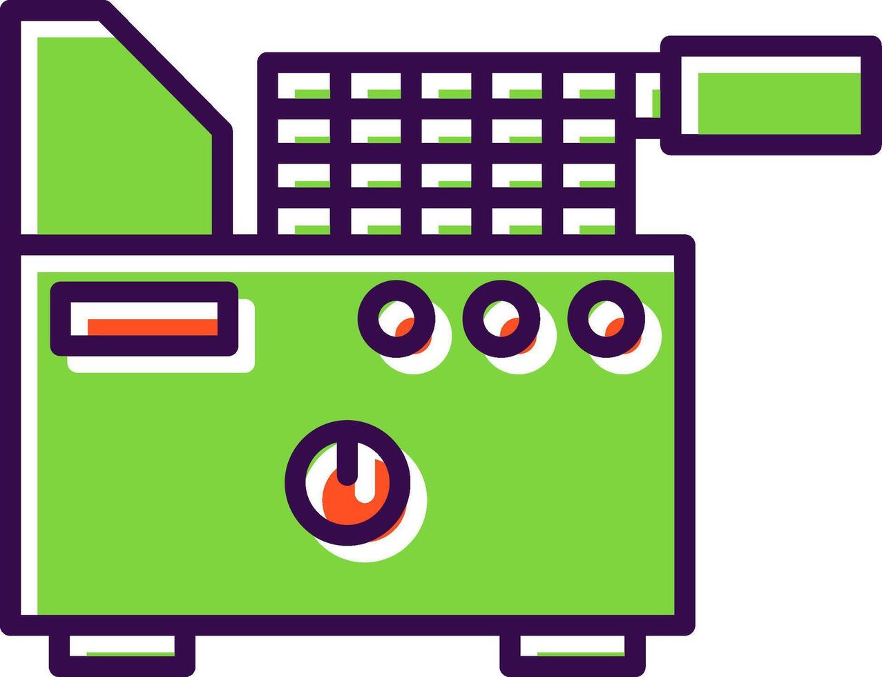 Electric Fryer filled Design Icon vector