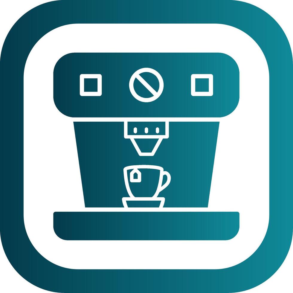 Coffee Machine Filled Yellow Icon vector