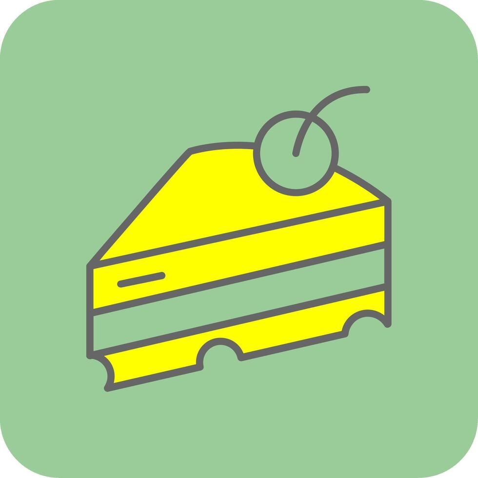 Pastry Filled Yellow Icon vector