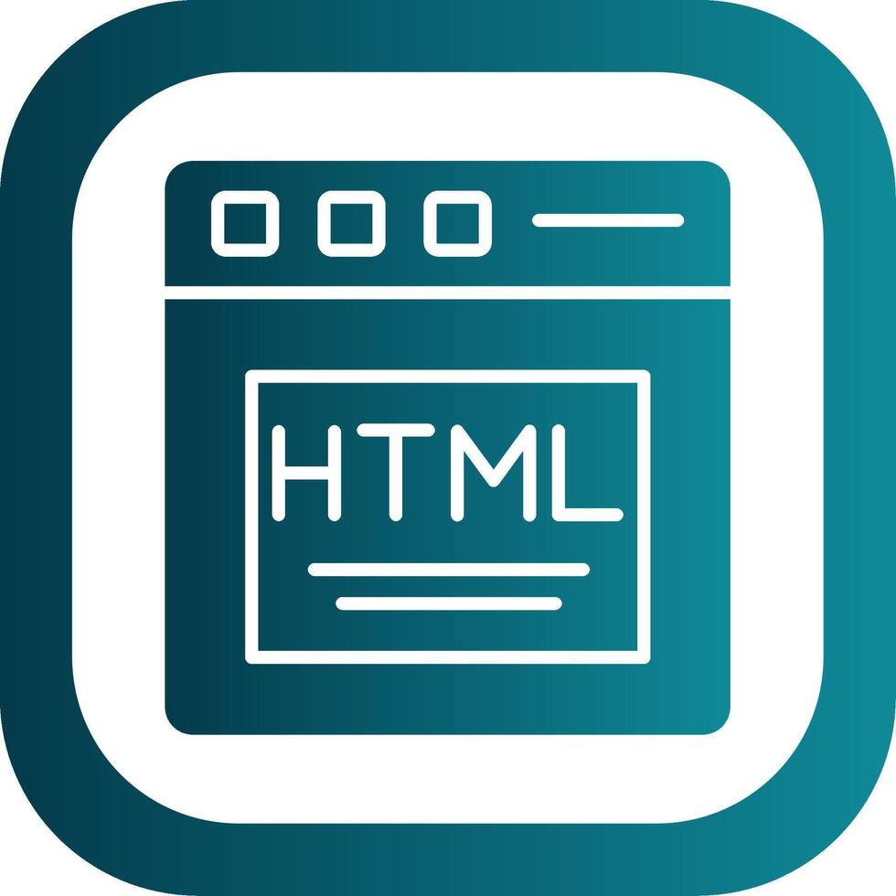 Html Filled Yellow Icon vector