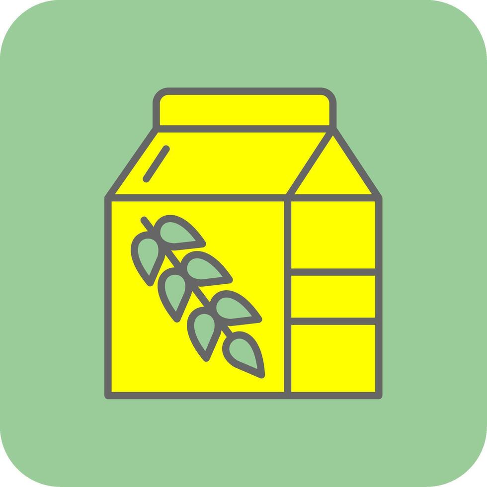 Flour Filled Yellow Icon vector