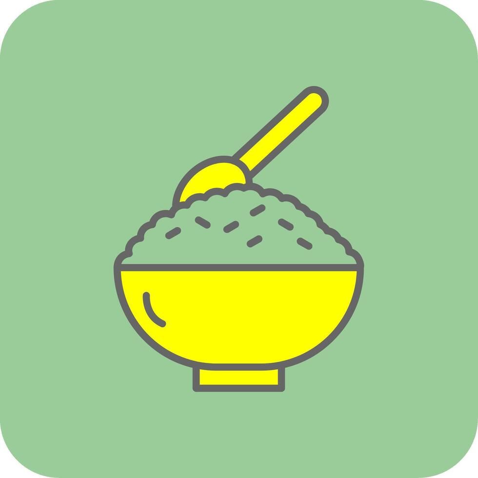 Rice Filled Yellow Icon vector